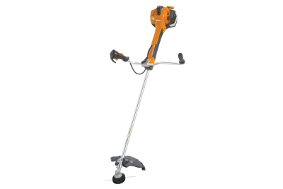 Aparelho de desbaste para jardim laranja e cinza com cabo duplo