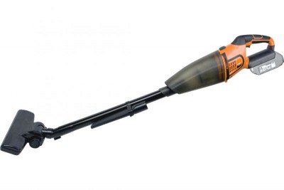 aspirador de pó portátil sem fio preto e laranja