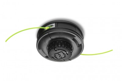 Cabeça de aparador de relva preta com linha verde