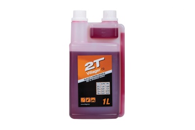 Frasco óleo motor 2T Villager 1L vermelho plástico