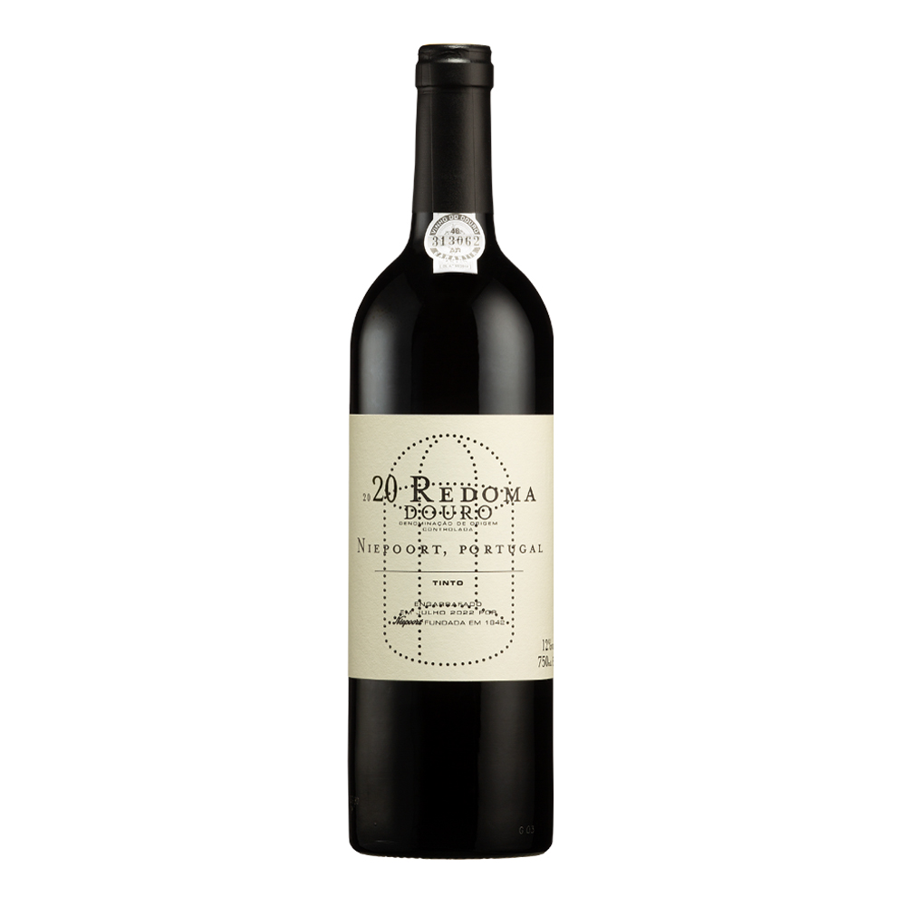 Redoma Tinto 2020 Vinho Tinto Douro DOC Garrafa de vinho tinto Redoma Reserva 2019 com rótulo branco