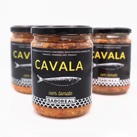 Conserveira do Arade Cavala com Tomate Familiar Conservas Frascos de cavala com tomate da marca SABOREAL