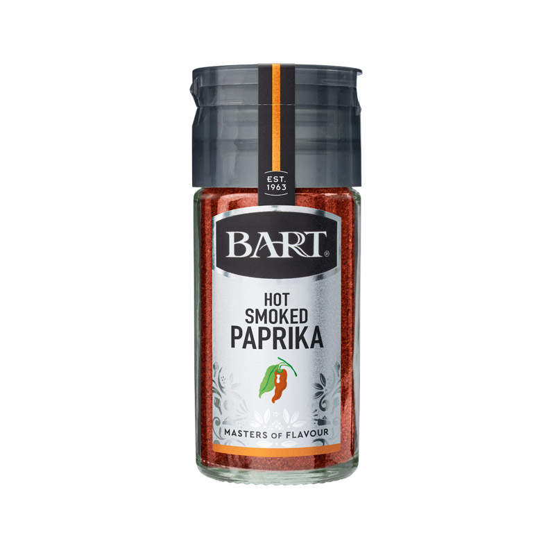 Bart Paprica Fumada Picante Frasco de paprika fumada picante BART com etiqueta branca e tampa preta