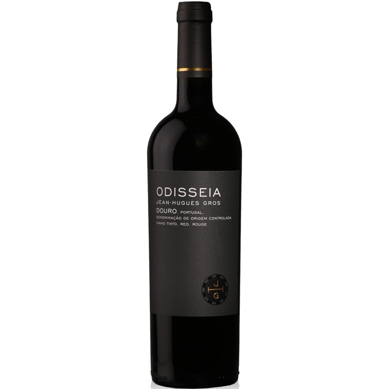 Odisseia 2019 Vinho Tinto Douro DOC Garrafa de vinho tinto Odisseia com rótulo preto