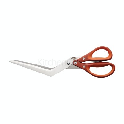 Tesoura de cozinha com lâminas de aço e cabos laranja