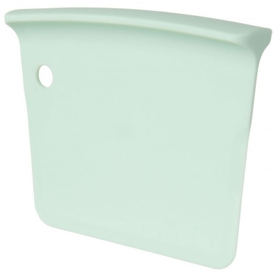 Tábua de cortar verde claro com orifício circular