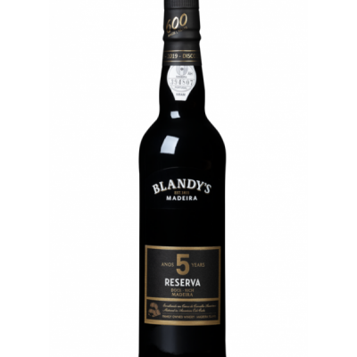 Garrafa preta de vinho da Madeira BLANDY'S Reserva 5 anos