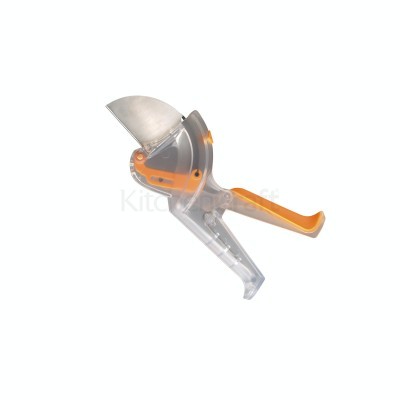 Tesoura de cozinha com punho laranja e lâmina metálica