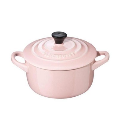 Caçarola rosa com tampa e braços laterais LE CREUSET