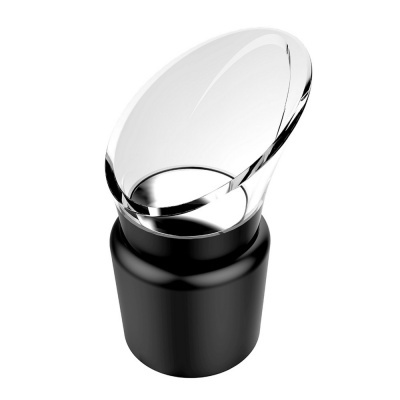 Amplificador de voz preto com parte transparente para smartphone