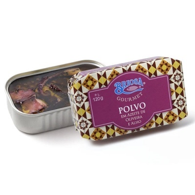 Lata de polvo em azeite de oliveira e alho Briosa Gourmet