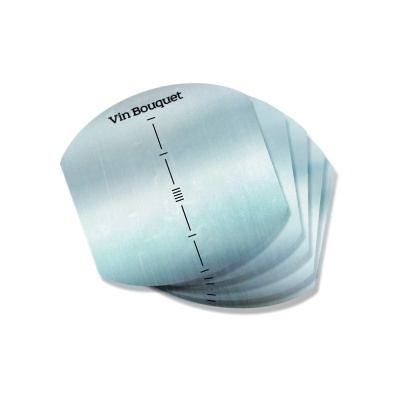Placas de aço inoxidável Vin Bouquet com cantos arredondados