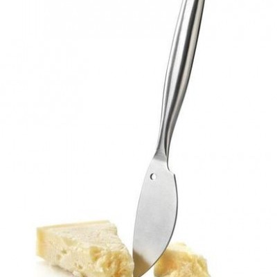Faca de queijo em aço inoxidável a cortar queijo duro amarelo claro