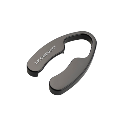 Abridor de frascos preto com marca LE CREUSET