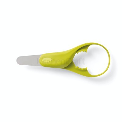 Faca de cozinha com lâmina curta e cabo verde lima