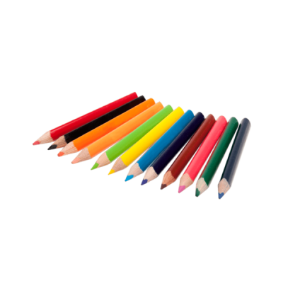 Lápis de cor de várias cores alinhados