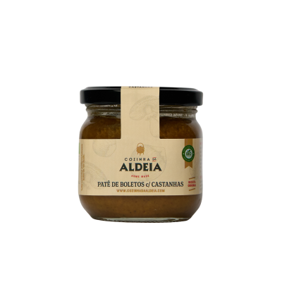 Frasco de paté de boletos e castanhas da Cozinha da Aldeia
