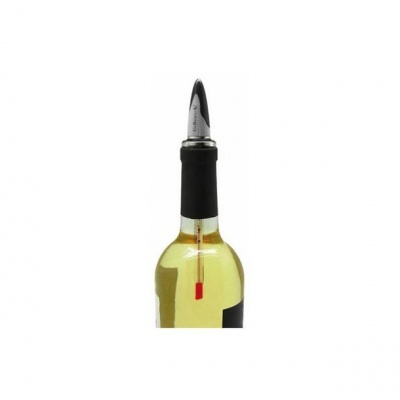 frasco com líquido amarelo e tampa doseadora preta e metálica