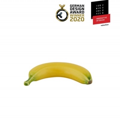 Banana amarela com prémios de design