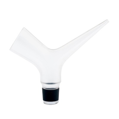 Bocal para garrafa de vidro transparente com ponta longa e estreita