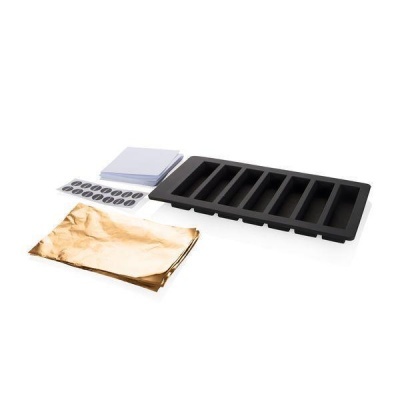 Conjunto de confeção de chocolates com molde silicone e acessórios