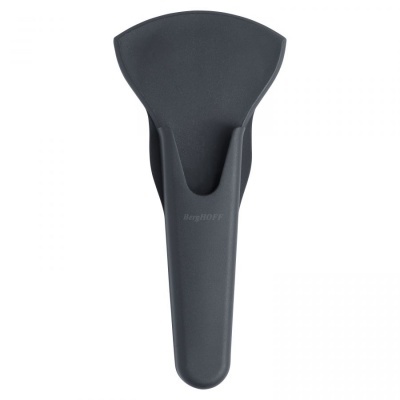 Suporte de silicone cinza escuro para utensílio de cozinha com texto BergHOFF