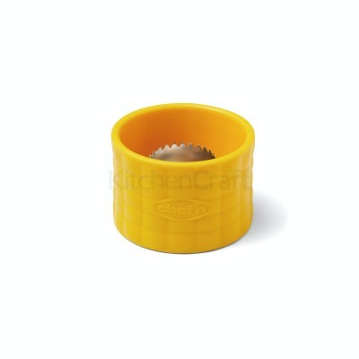 Cortador de cozinha amarelo com lâmina metálica circular