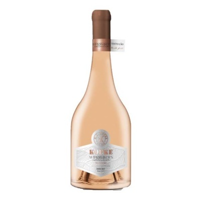 Garrafa de vinho rosé Kopke Winemakers com rótulo branco e prata