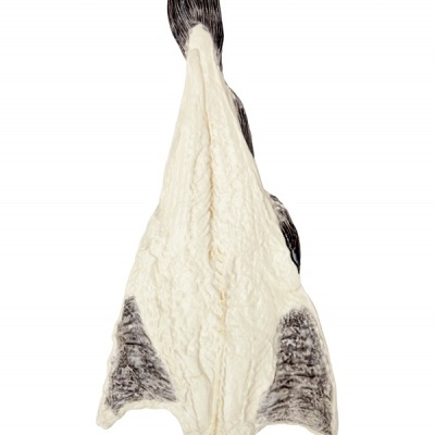 Pelego de ovelha creme com extremidades castanho e preto