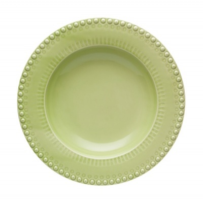 Prato verde claro com textura circular detalhada