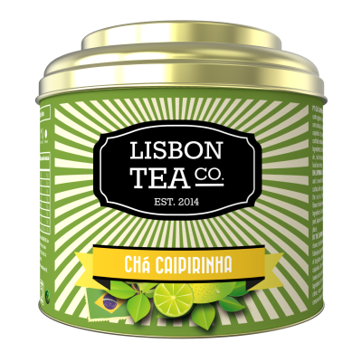 Lata verde de chá Chá Caipirinha da Lisbon Tea Co.