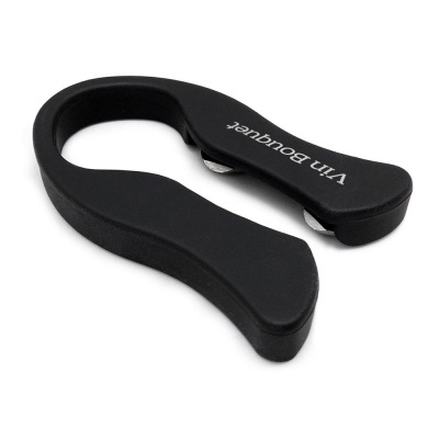 Abridor de garrafas preto com a inscrição Vin Bouquet