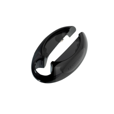 Anel de bicicleta preto com abertura para fixação