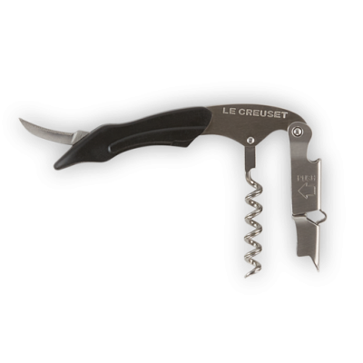 Saca-rolhas Le Creuset em metal com punho preto