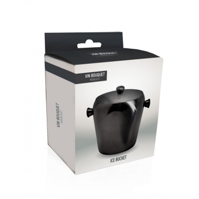 Embalagem de balde de gelo preto VIN BOUQUET