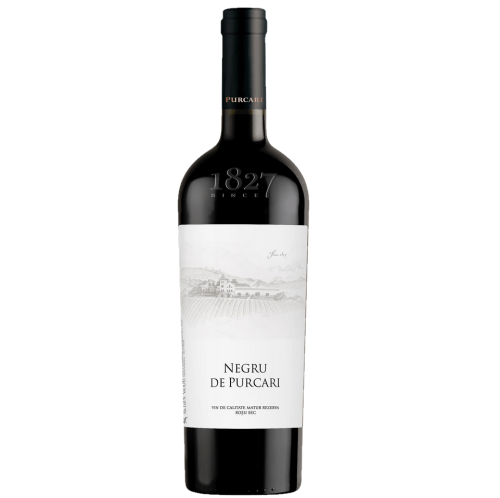 Negru de Purcari Garrafa de vinho tinto Negru de Purcari com rótulo branco
