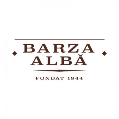 Logotipo BARZA ALBĂ com texto FONDAT 1944 em fundo branco