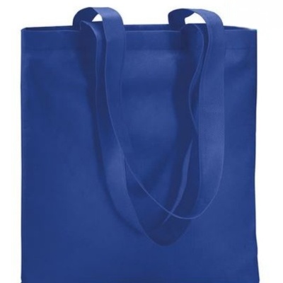 saco de tecido azul escuro com alças