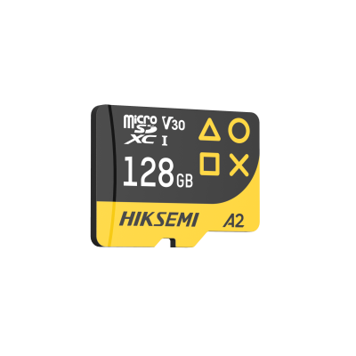 Cartão de memória microSDXC 128GB preto e amarelo HIKSEMI A2