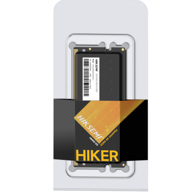 Módulo de memória RAM HIKER em embalagem plástica com rótulo preto e laranja
