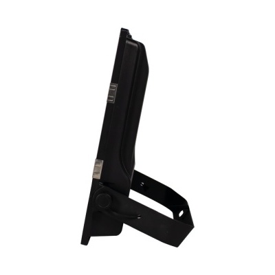 Projetor LED preto com suporte ajustável em metal