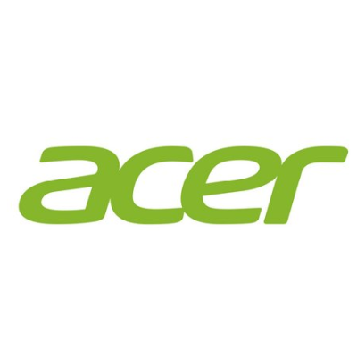 Logótipo verde da Acer sobre fundo branco