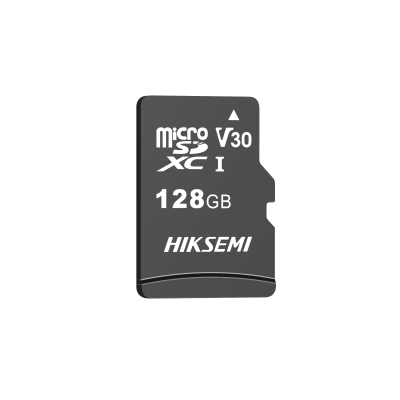Cartão de memória microSD preto com texto branco