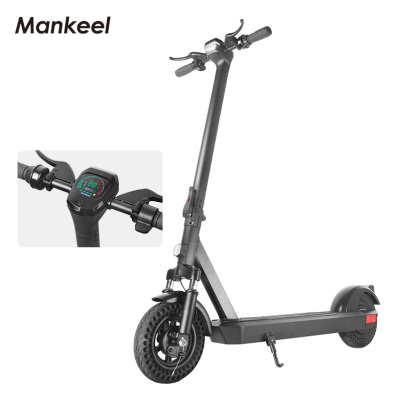 Patinete elétrico preto Mankeel com ecrã digital no guiador