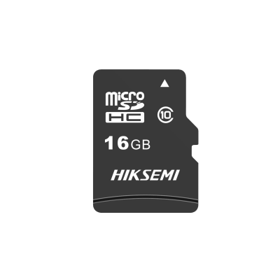 Cartão Micro SD HC preto com 16GB e texto branco HIKSEMI