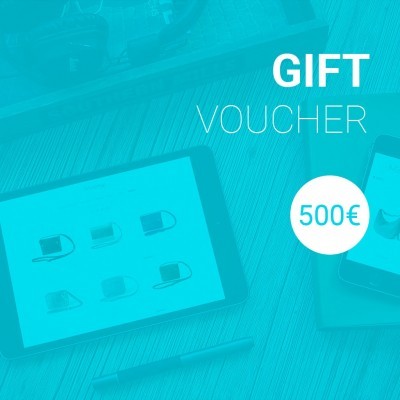 Voucher de oferta digital com valor de 500 euros