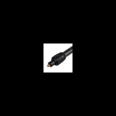Cabo digital óptico preto com conector TOSLINK