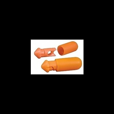 Protutores de pontas de parafuso laranja em fundo branco