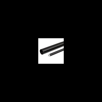 Dois tubos cilíndricos, um preto maior e outro branco menor, sobre fundo branco