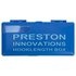 Caixa azul com texto branco PRESTON INNOVATIONS FOLLOW THROUGH BOX